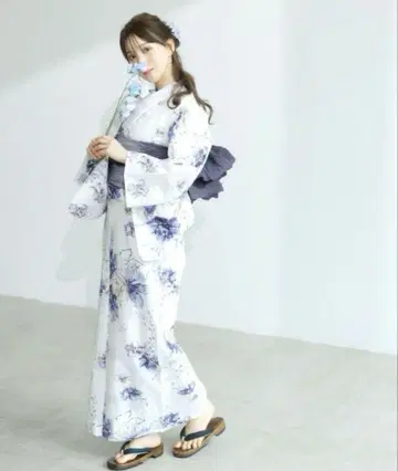 Dita 유카타 오비 세트 [수채화 명경 시라베]