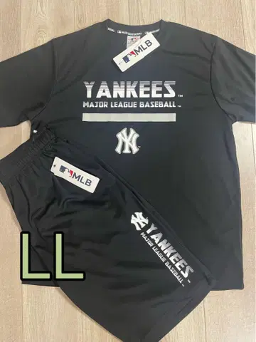 MLB 양키스 티셔츠 반팔 하프 팬츠 셋업 메쉬 LL