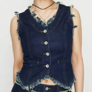 FRINGE COMPACT 데님 베스트 M 사이즈