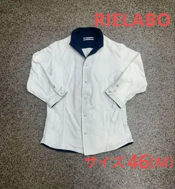 RIELABO 리에라보 7부 소매 셔츠 화이트 셔츠 사이즈 46M