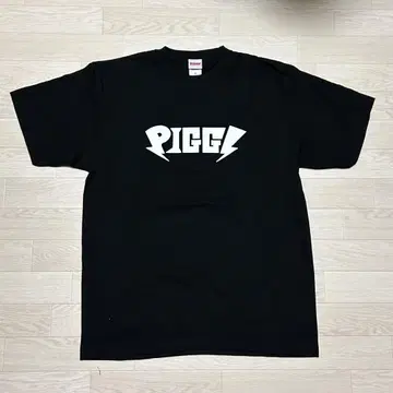 PIGGS 로고 티셔츠 XL 사이즈 블랙