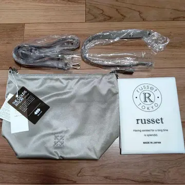 russet 러셋 나일론 2way 심플 숄더백 라이트 그레이