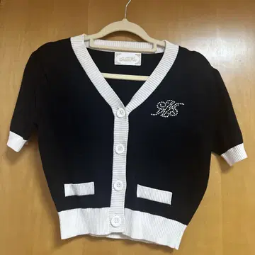 미셸 마카롱 바이컬러 가디건