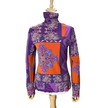 ETRO 에트로 페이즐리 하이넥 티셔츠 새상품급