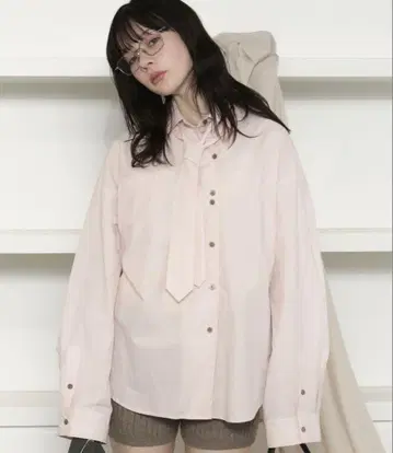 loin nuit 뉘앙스 버튼 태국 셔츠 핑크