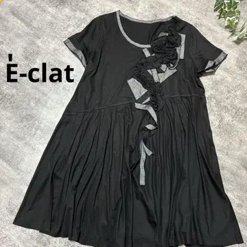 E-clat 에이코 콘도 리본 모티브 튜닉 원피스 저리