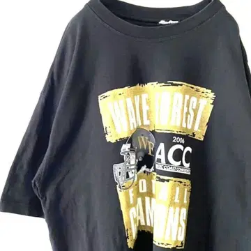 WAKE FOREST ACC 티셔츠 L 블랙 검정 구제 의류