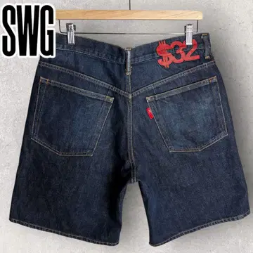 SWAGGER 스웨거 하프 데님 팬츠