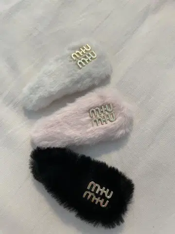 Miu 퍼 헤어핀 3개 세트