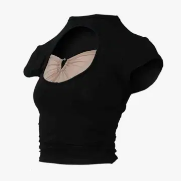 theredthread S circle open T-shirts 블랙
