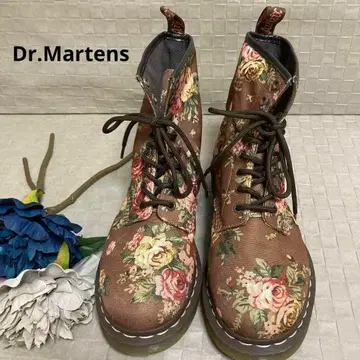 Dr. Martens 브라운 꽃무늬 부츠