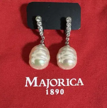 MAJORICA 마조리카 펄 귀걸이 대형 화이트 펄 새상품급 스페인