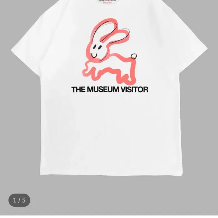 [THE MUSEUM VISITOR]韓国人気★RABBIT PRINTED HEART T-SHIRTS RABBIT PRINTED HEART T-SHIRTS (WHITE) : THE MUSEUM VISITOR