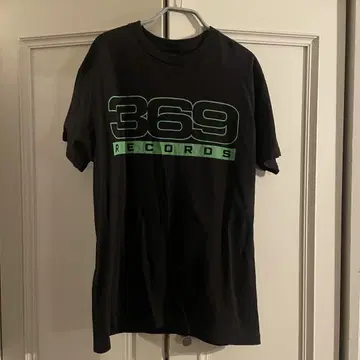 LQQK STUDIO 369 RECORDS 블랙 티셔츠