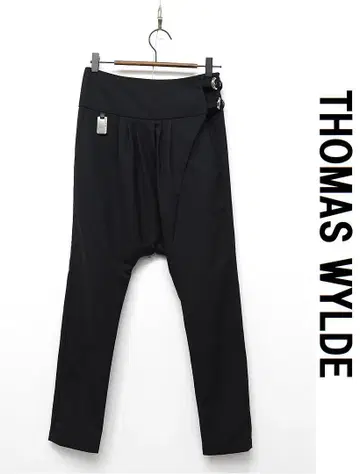 Q348/새상품급 THOMAS WYLDE 사루엘 팬츠 하이웨스트 0 블랙