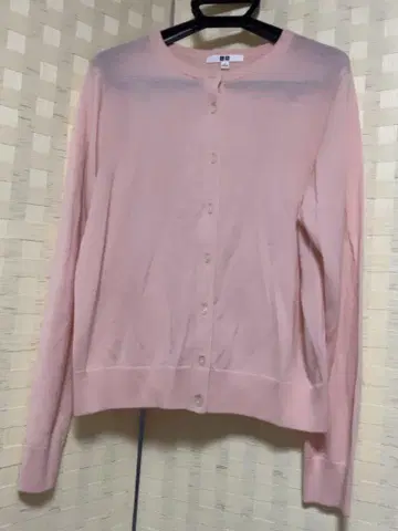 유니클로 울트라 파인 메리노울 가디건 L 라이트 핑크