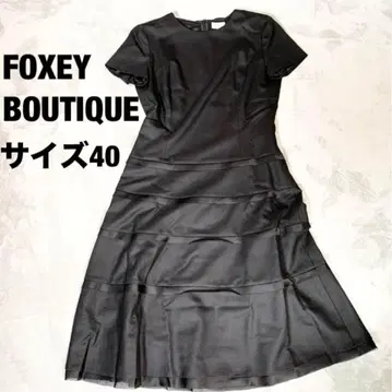 FOXEY BOUTIQUE 원피스 40 L 상당 실크 실크 블랙 반팔