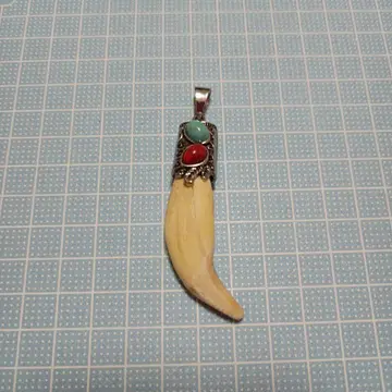 곰 이빨 목걸이 탑 장식 포함