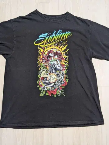 SUBLIME 야마자키 켄토 반팔 리프린트 티셔츠 XL