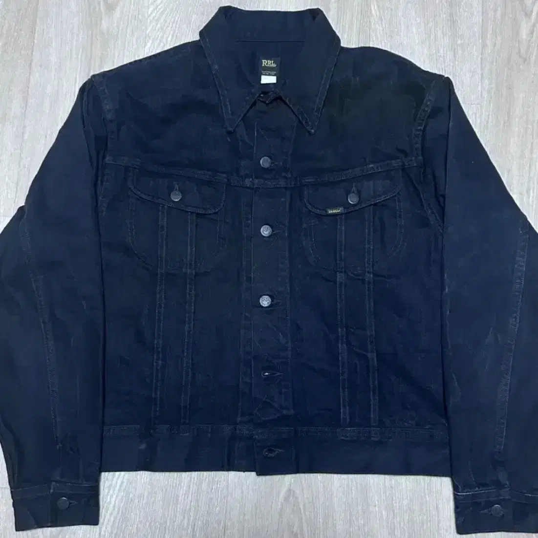 &ellecyアンドエルシータイガー&ドラゴンブルゾン RRL | 더블알엘 RRL LOT271 Black Indigo Black Denim Jacket XL