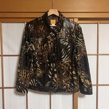 vintage 레오파드 블루종