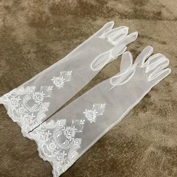 와타베 웨딩 웨딩 그로브 롱 꽃무늬 자수