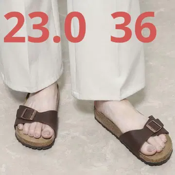 버켄스탁 마드리드 브라운 가죽 23.0 36 새상품