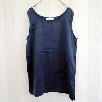 DELLA SPIGA 실크 티셔츠 슬리브리스 네이비 F
