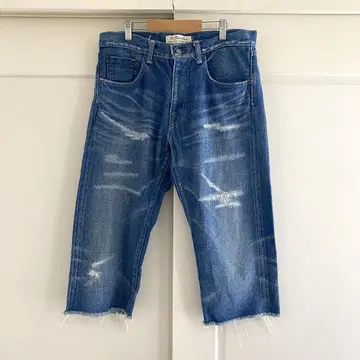 REMI RELIEF 데미지 가공 크롭 데님 DEUXIEME CLASSE