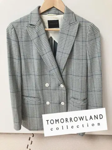 TOMORROWLAND 테일러드 자켓 체크 테일러드 더블