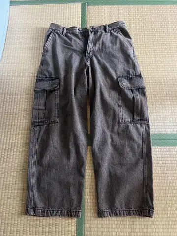 H &M 슈퍼 배기 브라운
