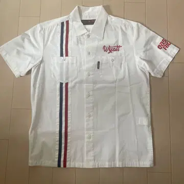 schott easy rider 워크 셔츠 반팔 화이트