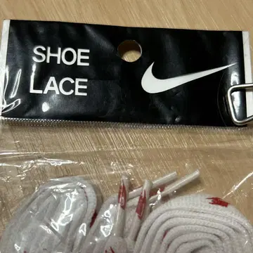 미사용품 Nike 슈레이스 화이트/레드 Y2K 로고
