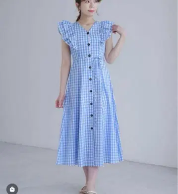 areeam 아림 아이냥 더블 프릴 원피스 체크