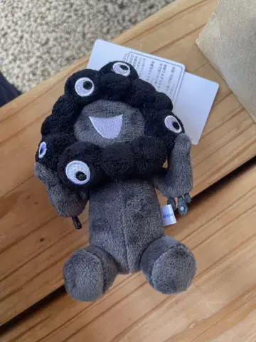 카라비너가 달린 마스코트 블랙 블랙 밉밉 봉제 인형 (앉은 버전)
