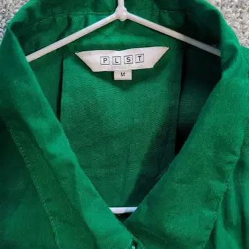 PLST 그린 롱 셔츠 M