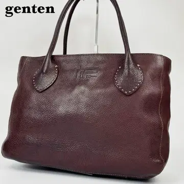 새상품급 genten 토트백 대용량 A4 브라운 비즈니스 공구 로고
