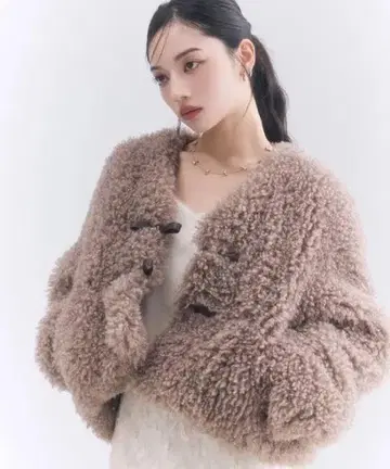 eimy istoire French poodle fur 리본 자켓