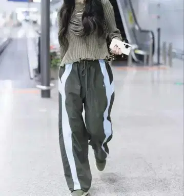 OPEN YY 컬러 블록 라운지 팬츠 블루