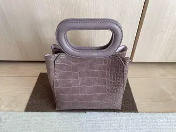 퍼플 크로커다일 스타일 핸드백