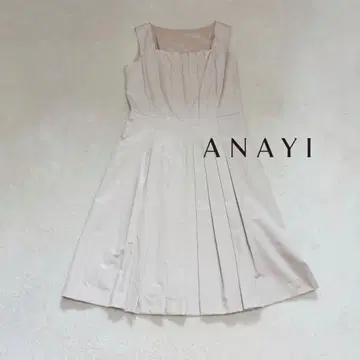 ANAYI 아나이 슬리브리스 플리츠 원피스 플리츠 광택 핀턱