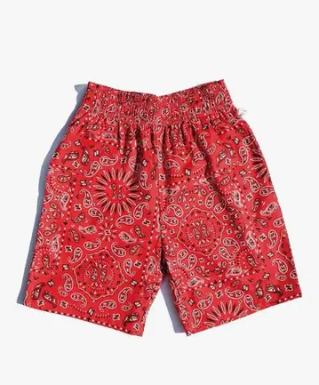 셰프 팬츠 Chef Pants Short Paisley red 빨간색