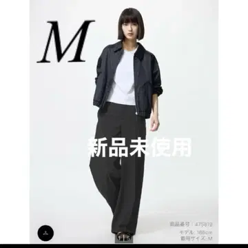 신상품 미사용 유니클로 감동 와이드 팬츠 M 여성용 블랙