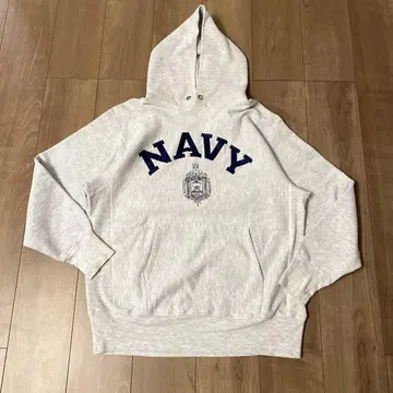 챔피온 90s 네이비 프린트 후드티