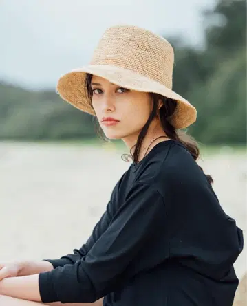 새상품급 marihoja [Weave Raffia Fedra Hat]