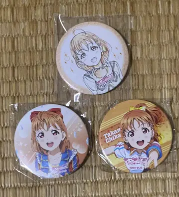 러브 라이브 선샤인 Aqours 타카미 치가 캔뱃지 3개 세트
