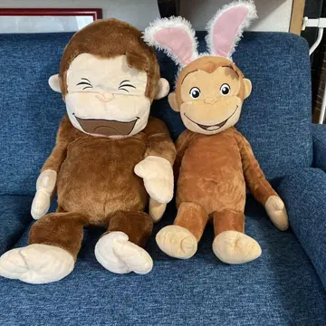 Curious George 봉제 인형 토끼 귀