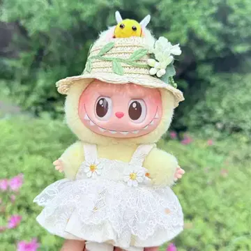 러브브 옷 갈아입기 밀짚모자 로파시크 드레스 꿀벌 브로치