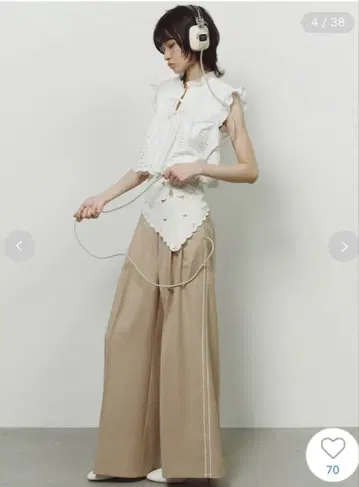 SNIDEL 와이드 라인 팬츠