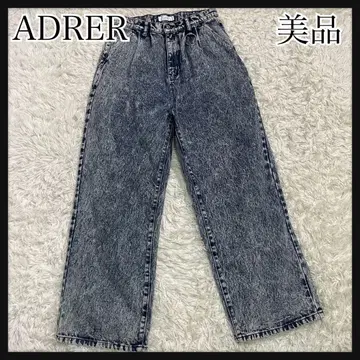 [새상품급] ADRER 아들러 다크 그레이 와이드 팬츠 데님 블리치